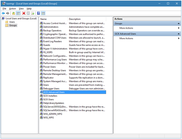 Microsoft Windows Local Users and Groups