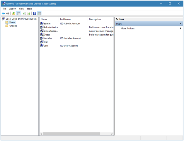 Microsoft Windows Local Users Edit